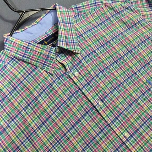 Ralph Lauren Other - Ralph Lauren Shirt Men's 3XLT Multicolor Cotton Stretch Long Sleeve Button Up